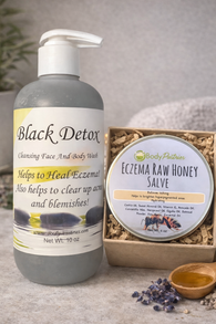 Black Detox + Eczema Raw Honey Salve Bundle