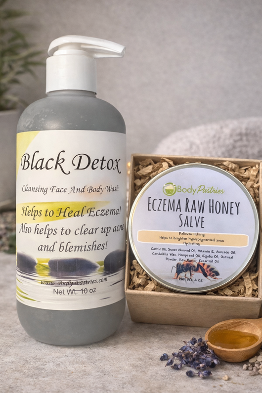 Black Detox + Eczema Raw Honey Salve Bundle
